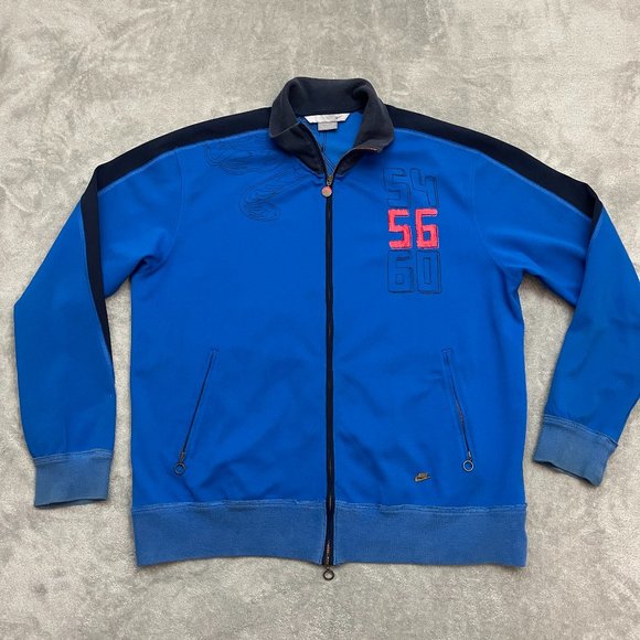 Vintage Nike Korea Soccer stitched Tiger KFA Zip Up Track Jacket Mens XL Blue - Picture 2 of 12